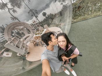 Portrait of a smiling young couple