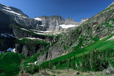 Panoramic view of landscape and mountains against sky