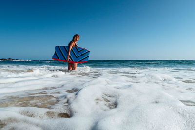 Woman in summer vacations