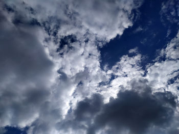 Low angle view of clouds in sky
