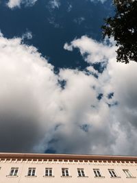 Low angle view of cloudy sky