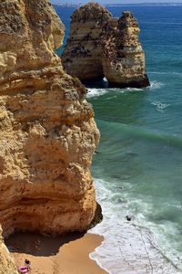 Rock formation on sea shore