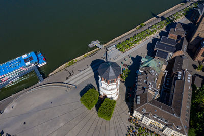 High angle view of swimming pool