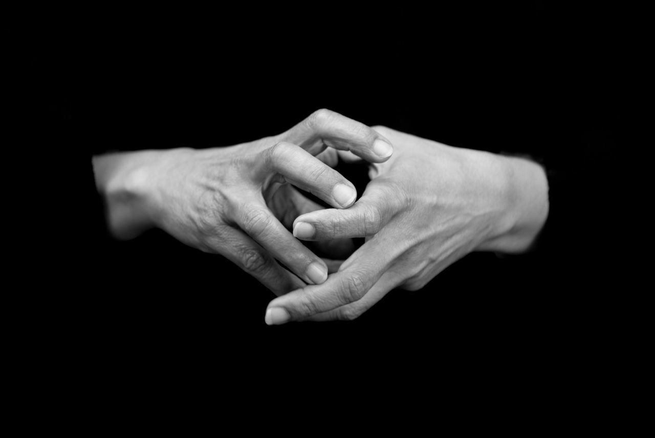 hand, black background, human hand, human body part, studio shot, indoors, body part, positive emotion, finger, togetherness, human finger, two people, women, people, men, adult, gesturing, love, bonding, emotion, handshake