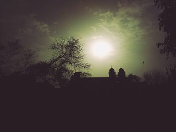 Silhouette of trees at sunset