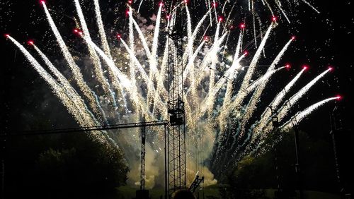 Low angle view of firework display