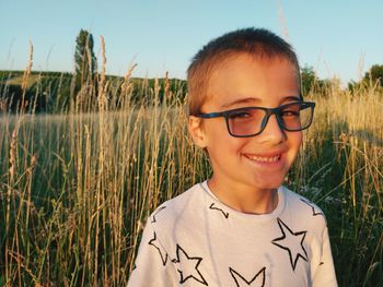 Portrait of smiling boy