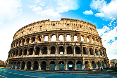 Low angle view of historical building against sky