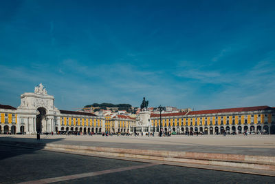 View of historic building against blue sky