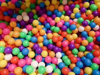 Full frame shot of multi colored balls