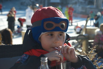 Close-up portrait of boy