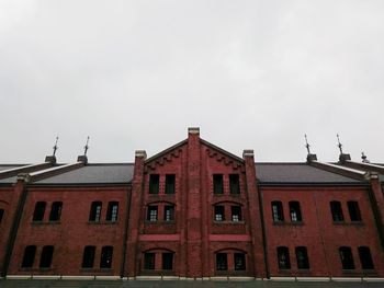 Low angle view of building against clear sky