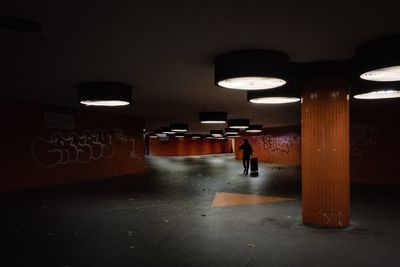 Man walking in subway