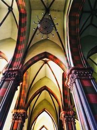 Low angle view of ceiling of cathedral