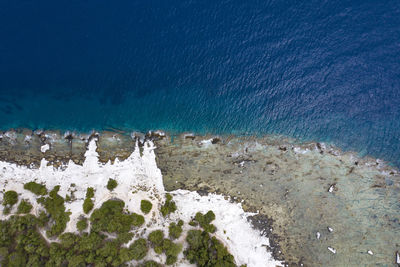 High angle view of beach