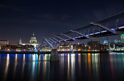 Illuminated city at night