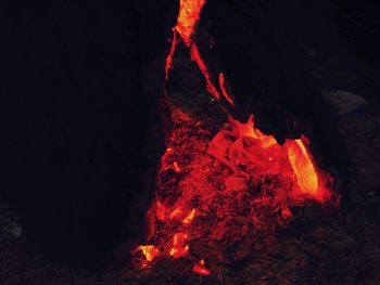 Close-up of bonfire