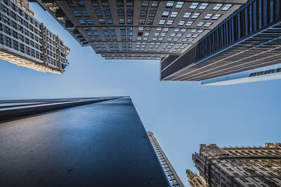 Low angle view of modern building against sky
