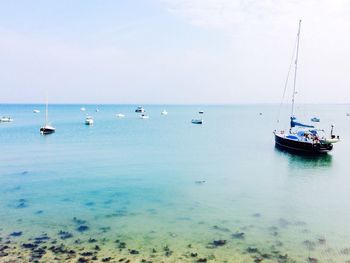 Boats in sea