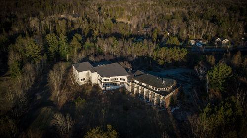 High angle view of abandoned building