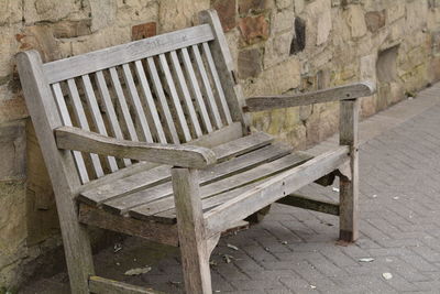 Close-up of empty chairs