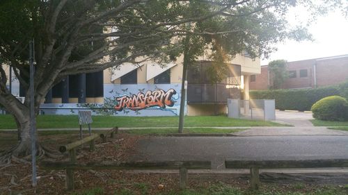 Built structure with trees in background