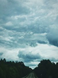 Scenic view of dramatic sky over trees