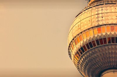 Low angle view of building against clear sky