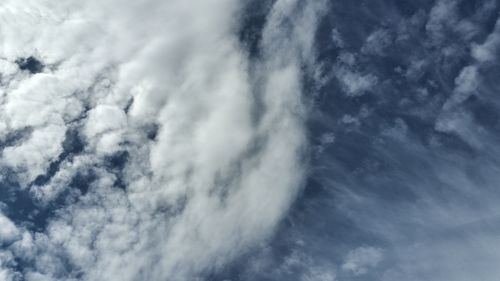 Low angle view of clouds in sky