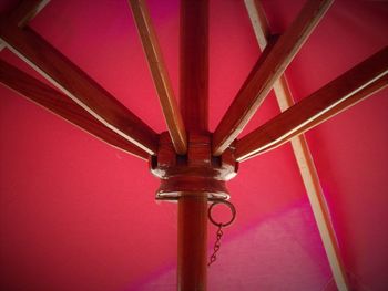 Low angle view of electric lamp
