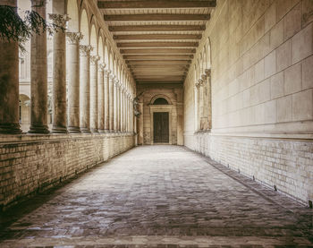 Empty corridor of building