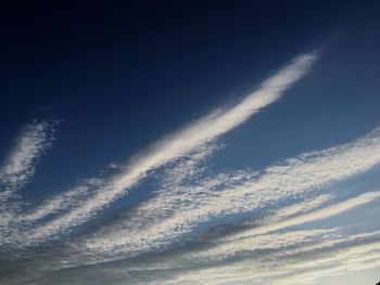 Low angle view of cloudy sky