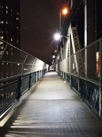 Illuminated street light at night