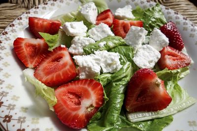 Close-up of food on table