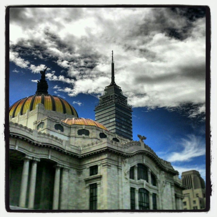 architecture, building exterior, built structure, sky, transfer print, cloud - sky, low angle view, dome, cloudy, religion, famous place, auto post production filter, travel destinations, cloud, church, cathedral, place of worship, city, spirituality