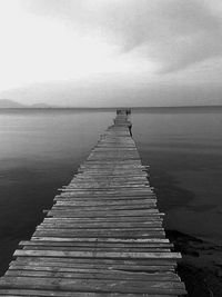 View of pier on sea