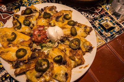 Close-up of served food