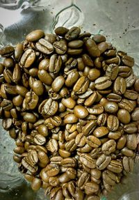 Close-up of roasted coffee beans