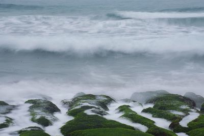 Scenic view of sea waves