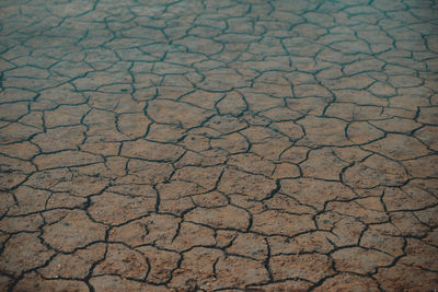 Full frame shot of cracked land