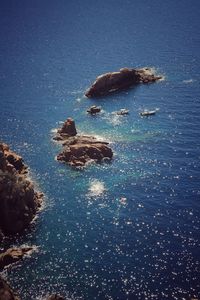 High angle view of sea