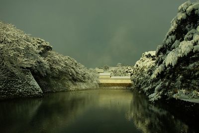 A snowy morning of hikone jo castle, shiga