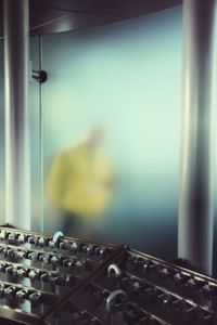 Man seen through home