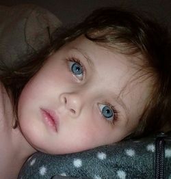 Close-up portrait of baby girl