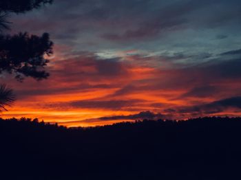 Scenic view of dramatic sky during sunset