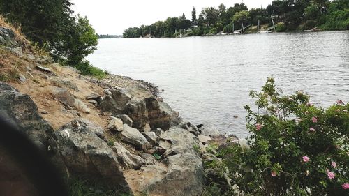 Scenic view of river against sky