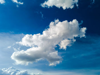Low angle view of clouds in blue sky