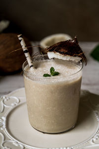 Close-up of drink on table