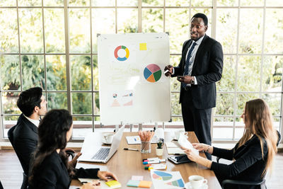 Businesspersons having discussion in meeting