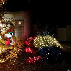 View of illuminated lights at night